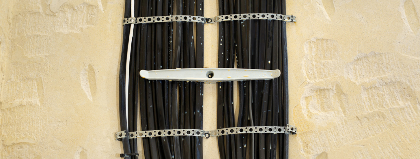 elektrische Drähte im Bau innen Renovierung